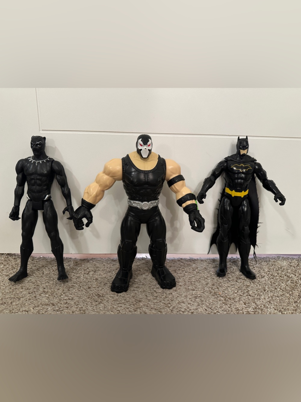 DC Action Figure Three-Pack - Black and Flesh with Yellow Accent